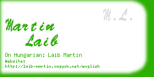 martin laib business card